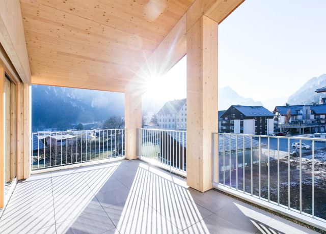 Gebäude im Wingert Balkon und Aussicht