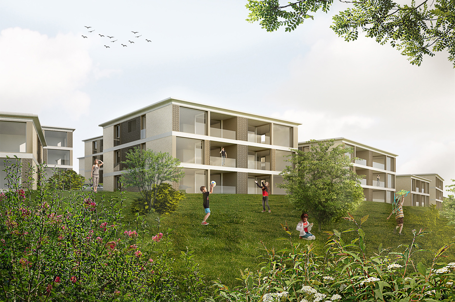 Überbauung Vida Garten aussen